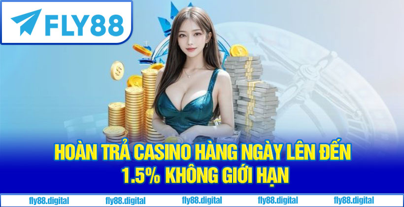 Hoàn trả casino hàng ngày lên đến 1.5% không giới hạn